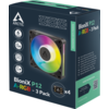 Комплект вентилатори ARCTIC BioniX P12 A-RGB PWM 120mm Daisy Chain - Черен