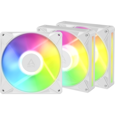 Комплект вентилатори ARCTIC BioniX P14 A-RGB PWM 140mm Daisy Chain - Бял