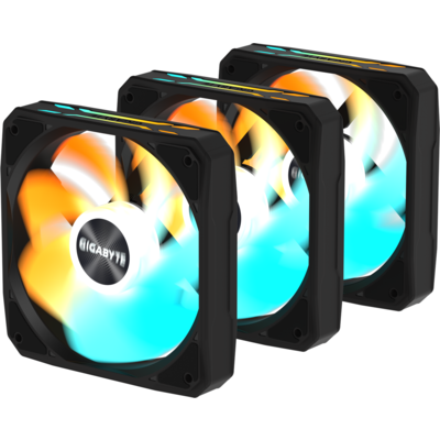 Комплект вентилатори 3-Pack GIGABYTE AORUS EZ CHAIN RVS FAN 120 - 120x120x25mm ARGB