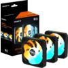 Комплект вентилатори 3-Pack GIGABYTE AORUS EZ CHAIN RVS FAN 120 - 120x120x25mm ARGB