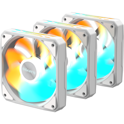 Комплект вентилатори 3-Pack GIGABYTE AORUS EZ CHAIN RVS FAN 120 ICE, 120x120x25mm ARGB