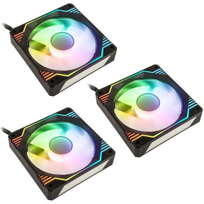 Комплект Вентилатори Kolink Umbra X 3 x 120mm ARGB High Performance PWM, Черен