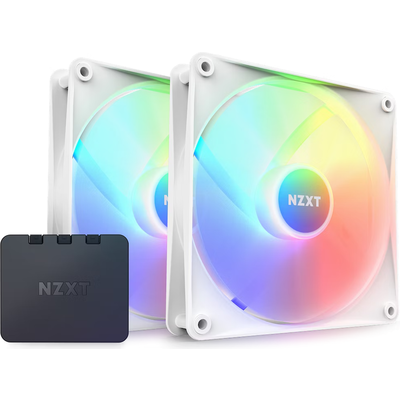 Комплект вентилатори NZXT F140 RGB Core White, 2 x 140mm + RGB Контролер