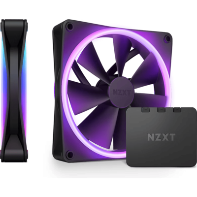 Комплект вентилатори NZXT F140 RGB Duo Black 2 бр + RGB Контролер