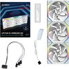 Вентилатори 3бр Lian Li UNI FAN SL Wireless ARGB PWM Reverse Blade - 120 mm Бели + Контролер