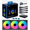 Вентилатори Lian Li UNI SL-INF 120, ARGB, 3 Fan комплект, с включен контролер, Черен