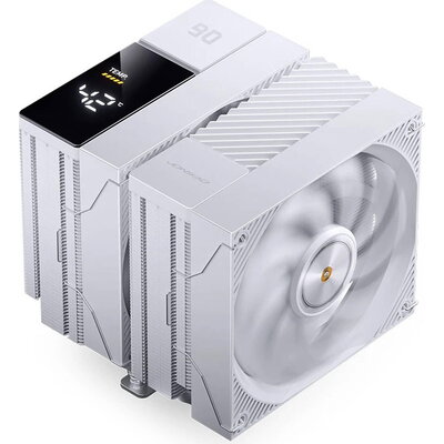 Охладител за процесор Jonsbo CC90 Dual Tower 130mm Display - Бял