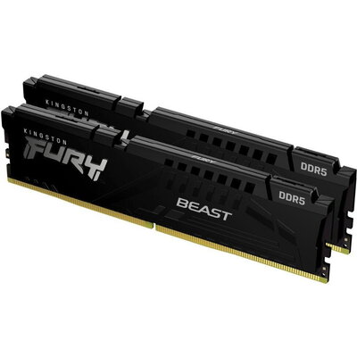 Памет Kingston FURY Beast Black 128GB(2x64GB) DDR5 5600MHz CL36, AMD Expo - KF556C36BBEK2-128