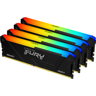 Памет Kingston FURY Beast Black RGB 128GB(4x32GB) DDR4 3200MHz