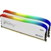 Памет Kingston FURY Beast White RGB 16GB(2x8GB) DDR4 PC4-28800 3600MHz CL17