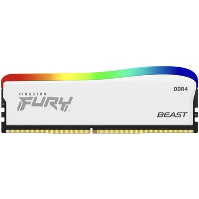 Памет Kingston FURY Beast White RGB 16GB DDR4 PC4-28800 3600MHz CL18 KF436C18BWA/16