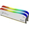 Памет Kingston FURY Beast White RGB 32GB(2x16GB) DDR4 PC4-28800 3600MHz CL18