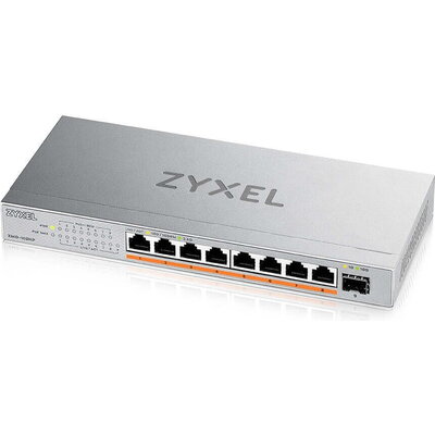 Комутатор ZyXEL XMG-108 8 Ports 2,5G + 1 SFP+, 8 ports 100W total PoE++ Desktop MultiGig unmanaged Switch