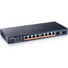 Комутатор ZyXEL XMG1915-10EP, 8-port 2.5GbE, 2 SFP+, 8 x PoE++ 130W Smart Switch, hybird mode, standalone or NebulaFlex Cloud