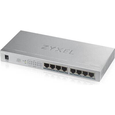 Комутатор ZyXEL GS1008-HP, 8 Port Gigabit PoE+ unmanaged desktop Switch, 8 x PoE, 60 Watt