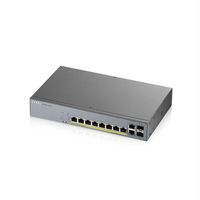 Комутатор ZyXEL GS1350-12HP, 12 Port managed CCTV PoE switch, long range, 130W