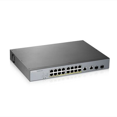 Комутатор ZyXEL GS1350-18HP, 18 Port managed CCTV PoE switch, long range, 250W