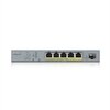 Комутатор ZyXEL GS1350-6HP, 6 Port managed CCTV PoE switch, long range, 60W, 802.3BT