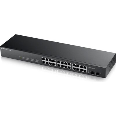 Комутатор ZyXEL GS1900-24 v2, 24-port GbE L2 Smart Switch, rackmount, fanless