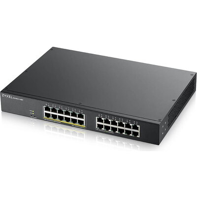 Комутатор Zyxel GS1900-24, 24-port GbE L2, 12 Port PoE Smart Switch, rackmount, 130 Watt