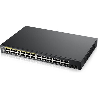 Комутатор Zyxel GS1900-48HP v2, 48-port GbE L2 Smart Switch, 170 Watt, rackmount