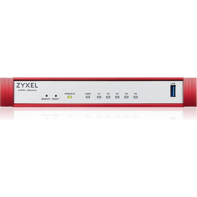 Защитна стена ZyXEL  USG FLEX 50 H, 5 Gigabit user-definable ports, 1*USB with 1 YR Entry Defense Pack
