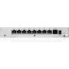 Защитна стена Zyxel USG FLEX 100 H, 8 Gigabit user-definable ports, 1*USB with 1 YR Gold Security Pack