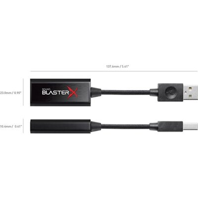 Външна звукова карта Creative Sound BlasterX G1, 7.1 HD, USB, 3.5 mm жак