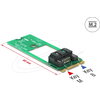 Адаптер Delock 62517, интерфейсен ключ M.2 2260 B+M към Sata 7 Pin