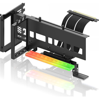 Брекет за вертикален монтаж на GPU EZDIY-FAB ARGB PCIe 4.0 Riser Cable 90°