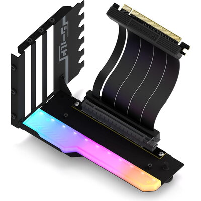 Брекет за вертикален монтаж на GPU EZDIY-FAB RGB PCIe 4.0 Riser Cable 90°