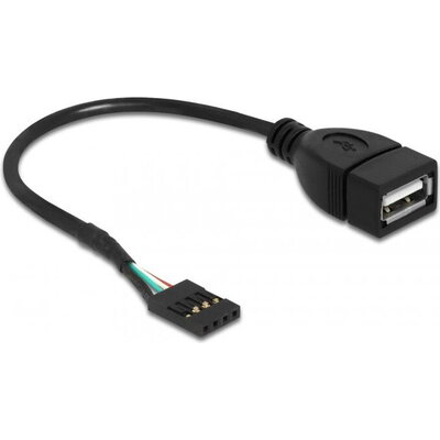Кабел DeLock USB Pin header женско > USB 2.0 type-A женски, 20 cm