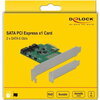 Карта Delock, PCI Express x1 към 2 port SATA, RAID