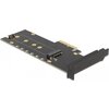 Карта за разширение на слотове Delock 89013, PCI Express x4 към 1 x internal NVMe M.2 Key M, RGB LED, Low Profile