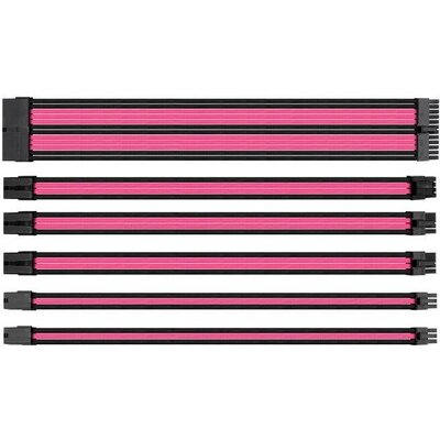 Комплект оплетени кабели Thermaltake TtMod, Black/Pink