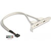 Скоба Delock, За монтаж в PC, USB 10 pin към 2 x USB 2.0 type A