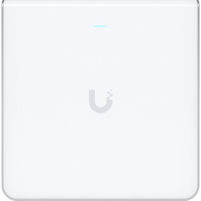 UBIQUITI U6 Enterprise In-Wall, 10 spatial streams, 115 m² (1,250 ft²) coverage, 600+ connected devices, Powered using PoE+/PoE+