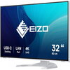 Монитор EIZO FlexScan EV3240X - 32" inch 4K IPS, HDMI, DisplayPort, USB-C, Бял