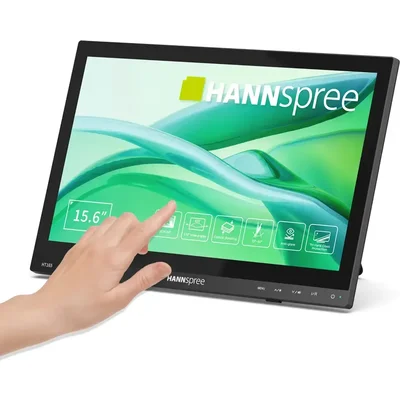 Портативен тъч Монитор Hanspree HT165HPB - 15.6" IPS FHD(1920x1080), HDMI, VGA