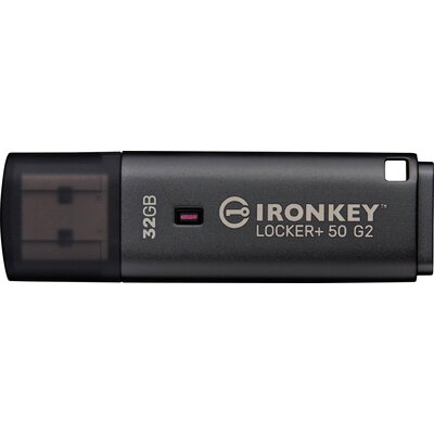 USB памет KINGSTON IronKey Locker+ 50 G2 - 32GB, XTS-AES 256-bit