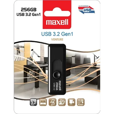 Флаш памет MAXELL VENTURE, 256GB USB 3.2 black