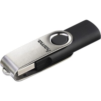 USB памет HAMA Rotate, 128GB, USB 2.0,10 MB/s, Черен