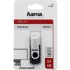 USB памет HAMA Rotate, 64GB, USB 2.0, 10 MB/s, Черен