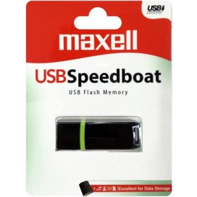 USB памет MAXELL Speedboat, USB 2.0, 16GB, Черен