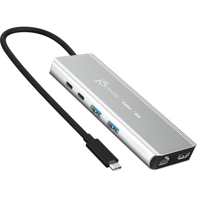 6-портов хъб j5create JCD403 USB4, 8K Multi-port,2.5 Gigabit Ethernet