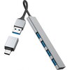 HAMA USB хъб, 4 порта, USB 3.2 Gen 1, 5 Gbit/s, ултратънък, вкл. USB-C адаптер