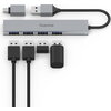 HAMA USB хъб, 4 порта, USB 3.2 Gen 1, 5 Gbit/s, ултратънък, вкл. USB-C адаптер