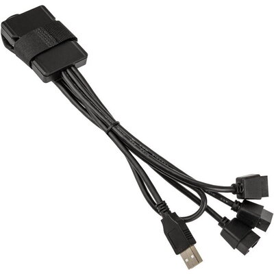 USB Хъб Lian Li PW-U2TPAB USB 2.0 1-към-3 Hub - Черно