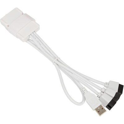 USB Хъб Lian Li PW-U2TPAB USB 2.0 1-към-3 Hub - Бяло