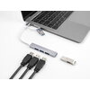 USB хъб Delock, USB-C / USB-A - 3 x USB-A 2.0 + 1 x USB-A 5 Gbps